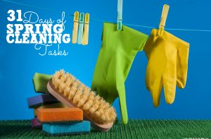 Don't get overwhelmed with your Spring Cleaning tasks, instead get them done over a month's time with this list of 31 Days of Spring Cleaning Tasks. There's a free printable checklist!