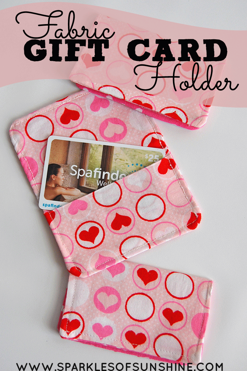 Do you want to add a personal touch to an ordinary gift card? Making a simple fabric gift card holder will give your gift the special touch it needs!