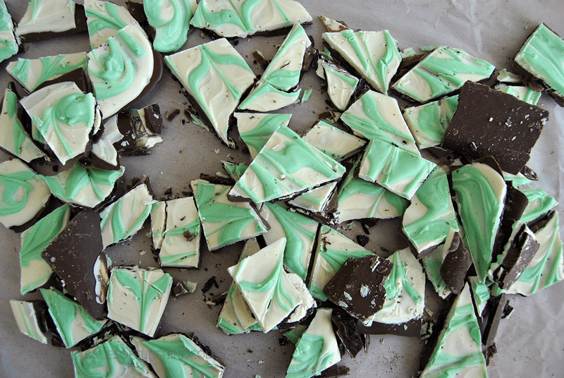 Check out this simple St. Patrick's Day Bark Recipe...it's festive yet mint-free!