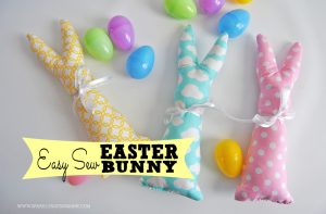 Make a colorful handmade easy sew Easter bunny with this easy tutorial. Get instructions and the free bunny template at Sparkles of Sunshine.