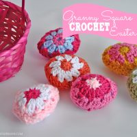 Make these darling granny square crochet Easter eggs with this free pattern!