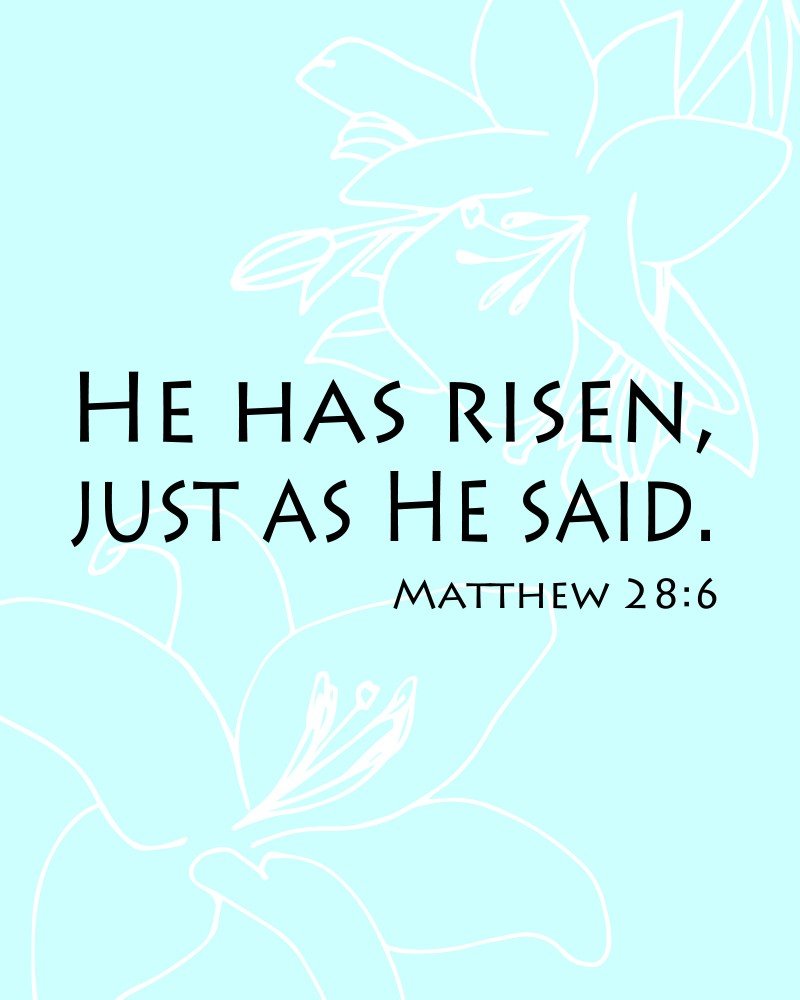 Get this He Has Risen FREE printable for Easter at Sparkles of Sunshine, available in 4 color choices!