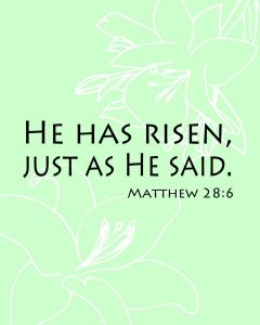 Get this He Has Risen FREE printable for Easter at Sparkles of Sunshine, available in 4 color choices!
