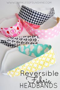 Make your own reversible fabric headbands easily with these directions and templates from Sparkles of Sunshine.