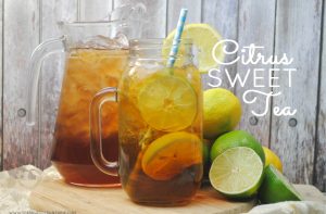 It's time to upgrade the Southern classic iced tea with this recipe for Citrus Sweet Tea from Sparkles of Sunshine.