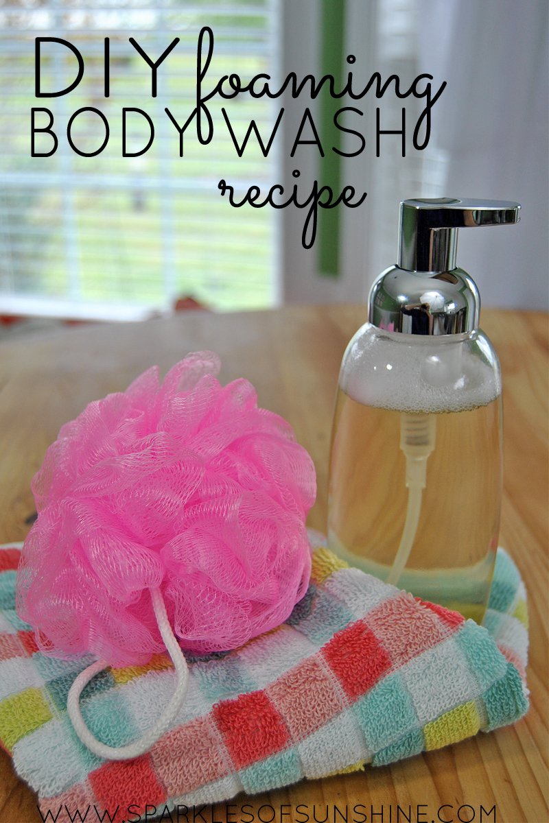 Use this DIY foaming body wash recipe to make your own natural skincare wash and save money, too!