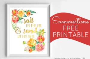 Snag this colorful summertime free printable art at Sparkles of Sunshine today!