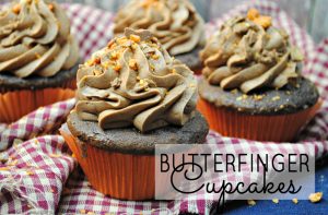 All you love about a Butterfinger, chocolate and peanut butter, in a cupcake! Get the Butterfinger Cupcake recipe today!