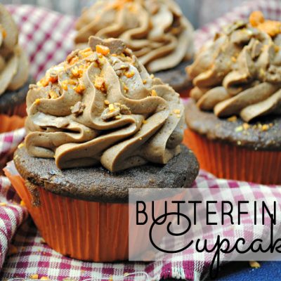 Butterfinger Cupcakes