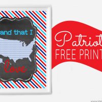 Celebrate your American Pride easily with this Land That I Love Patriotic Free Printable from Sparkles of Sunshine.