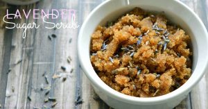 Keep skin smooth and hydrated by using this all natural lavender sugar scrub. Get the recipe to make your own lavender sugar scrub today!