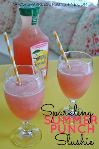 Celebrate summer with this tasty, refreshing beverage. Get the recipe for the Sparkling Summer Punch Slushie today at Sparkles of Sunshine!