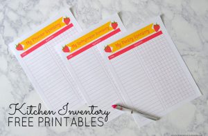 Need to get your kitchen organized? These free printables will keep your kitchen in order with inventory sheets for the pantry, fridge and freezer.