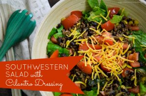 Forget boring salads...spice things up with this flavorful Southwestern Salad with Cilantro Dressing!