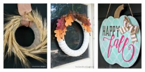 Get inspired to make your own fall inspired home decor with this beautiful collection of 15 Fabulous Fall Wreaths.