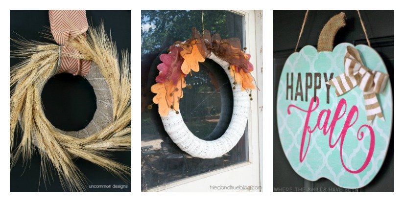Get inspired to make your own fall inspired home decor with this beautiful collection of 15 Fabulous Fall Wreaths.