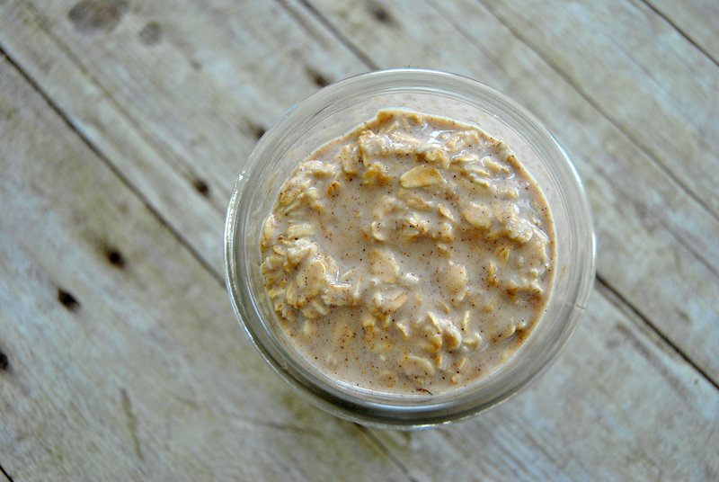 Looking for an easy way to get nutrition on busy mornings? These make ahead Overnight Apple Butter Oats are the perfect way to start your day. Get the recipe today!