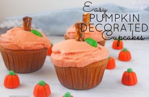 Even if you're not a pumpkin spice fan you can enjoy these cupcakes this fall. It's easy to decorate these tasty vanilla cupcakes with vanilla buttercream frosting to look like pumpkins. Get the recipe and directions today.