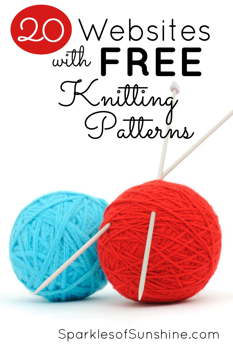 20 Websites With Free Knitting Patterns - Sparkles of Sunshine