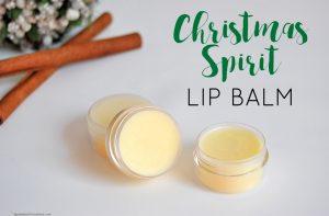 Celebrate the holidays this year with an all-natural homemade Christmas Spirit lip balm made with essential oil. These make great seasonal DIY gifts, too!