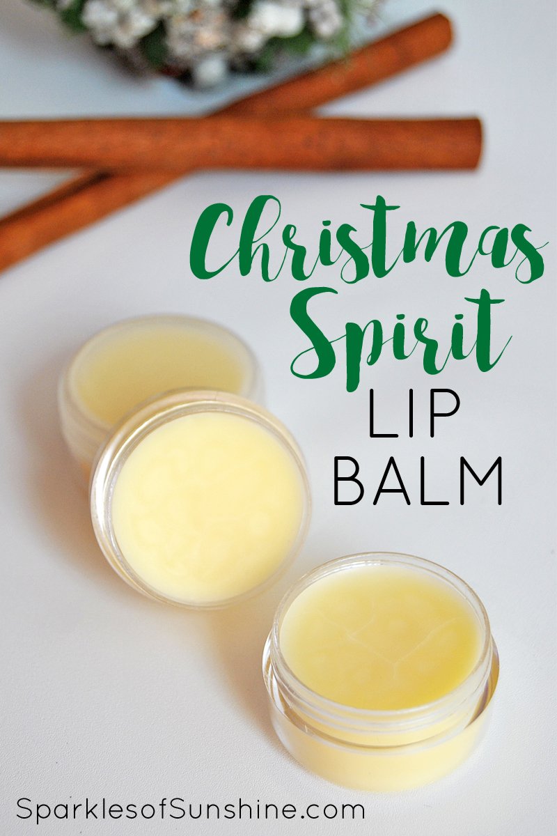 Celebrate the holidays this year with an all-natural homemade Christmas Spirit lip balm made with essential oil. These make great seasonal DIY gifts, too!