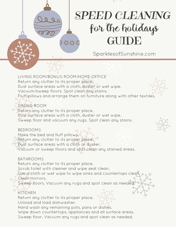 Don't spend the holidays worried about the cleanliness of your home. Use this speed cleaning for the holidays guide to keep your home in order while leaving time for what matters most during the busy season.