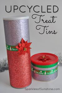 Give out your handmade treats in festive upcycled treat tins this year. It's easy to make these containers beautiful for the season of giving.