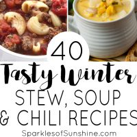 Chilled to the bone? Check out this collection of 40 tasty winter stew, soup and chili recipes that will warm your soul on chilly days.