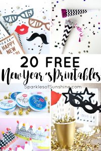 Want to celebrate the New Year in style? Use these 20 free New Year's Printables to help you get your party on!
