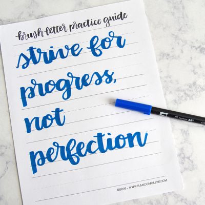 How to Do Brush Lettering the Easy Way: Free Printable Practice Sheet