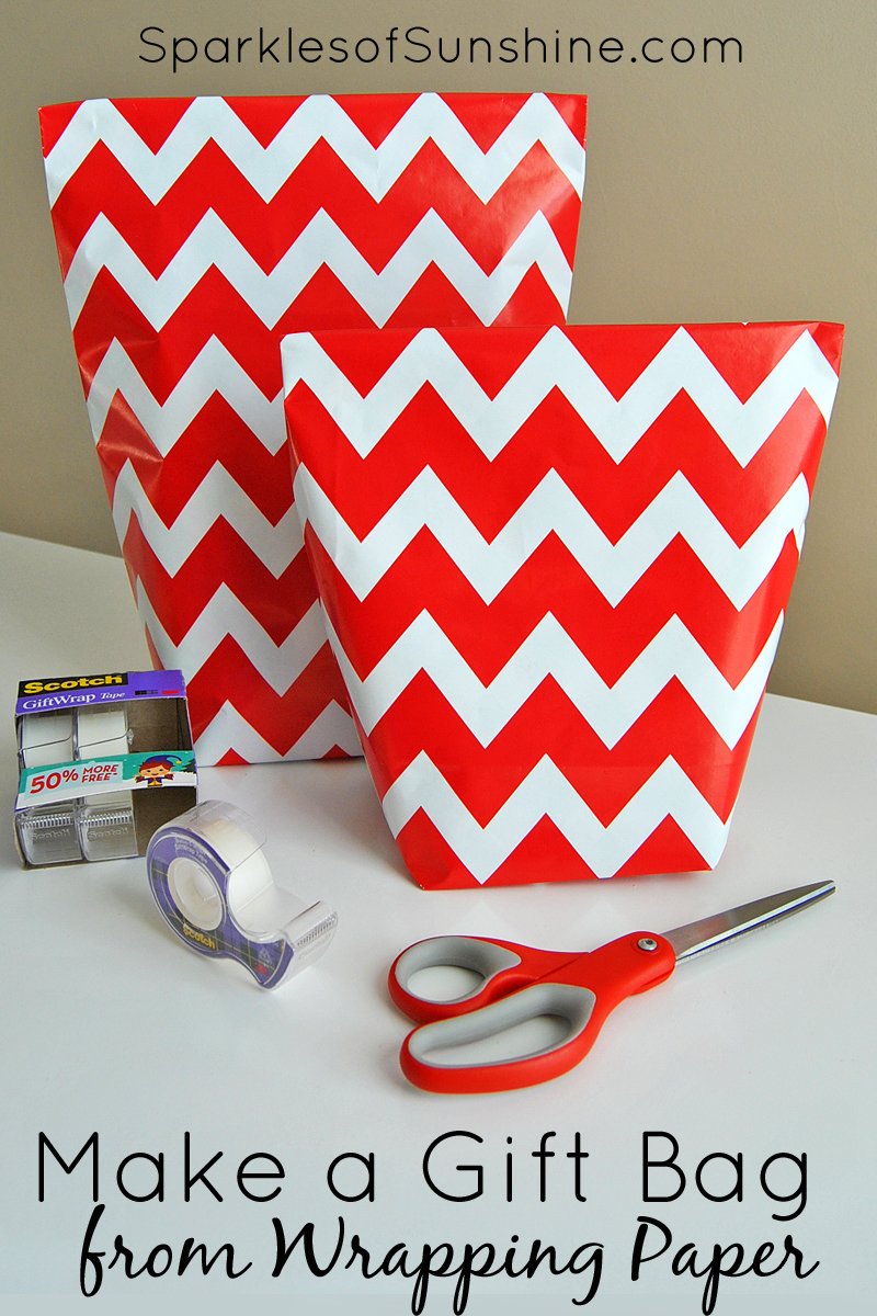 Learn how to make a gift bag from wrapping paper in just 5 simple steps at Sparkles of Sunshine today.