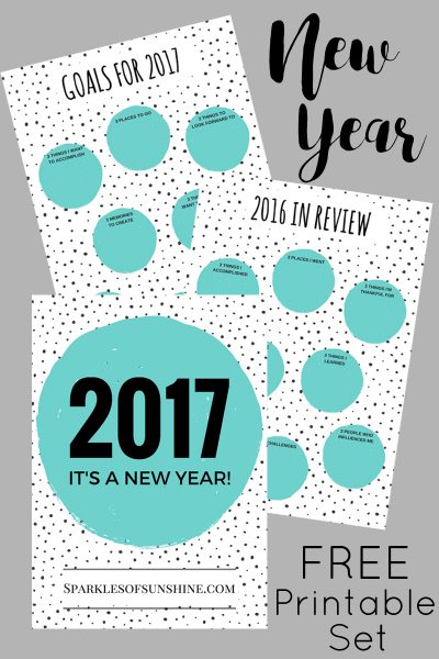 Say Hello to the New Year with a Free Printable Set - Sparkles of Sunshine