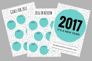 Need something to do on New Year's Eve? Use this New Year free printable set to review 2016 and set 2017 goals.