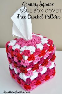 Dress up your tissue box with this simple Granny Square Tissue Box Cover Free Crochet Pattern found at Sparkles of Sunshine. Let it cheer you up when you've got the sniffles!