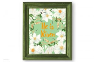 Decorate your home for Spring with this He is Risen Easter Holiday free printable at Sparkles of Sunshine. It's a great reminder of the reason for Easter.