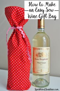 You've got the perfect bottle of wine for a hostess gift, but now what?? Dress it up a bit with this fun project. Learn how to make an easy sew wine gift bag in just minutes!