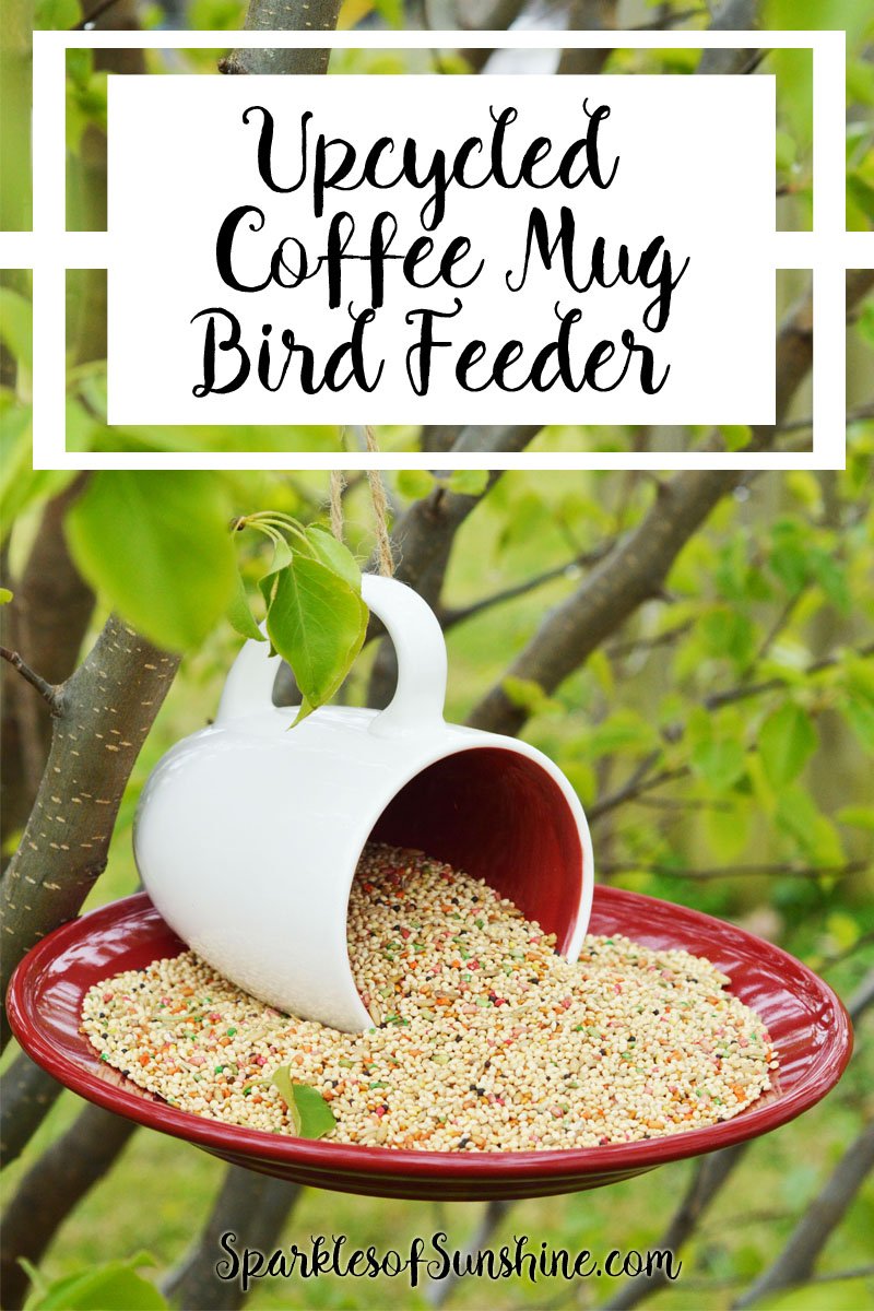 Learn how to make an upcycled coffee mug bird feeder, perfect for spring or any time of year!