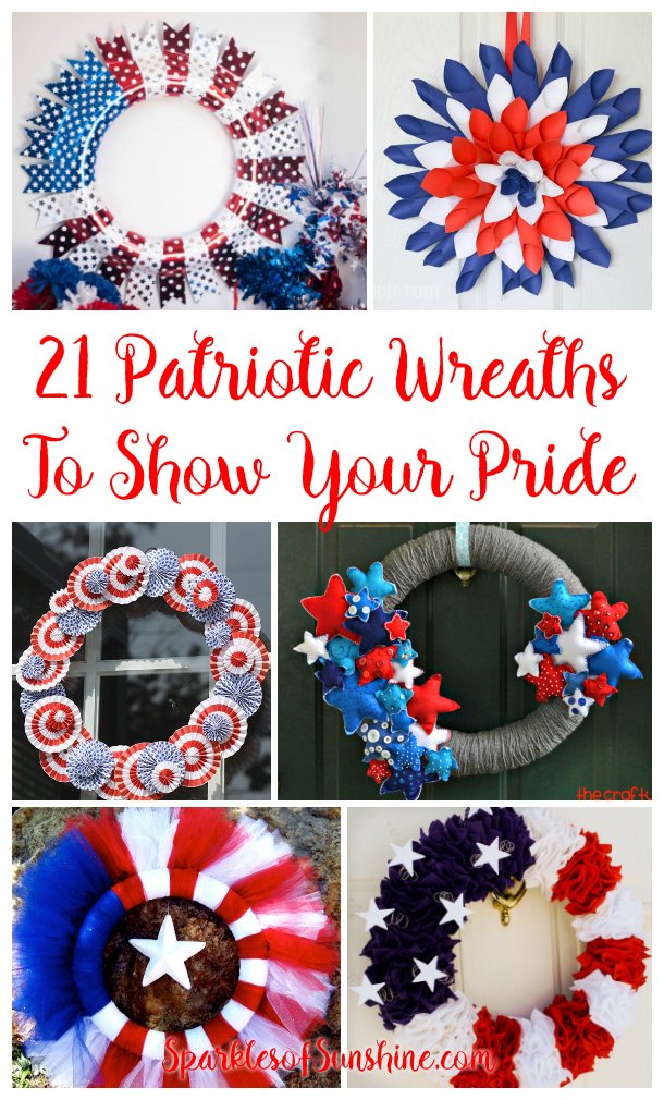 Want to show your American pride? Check out these fun patriotic wreath tutorials for inspiration.