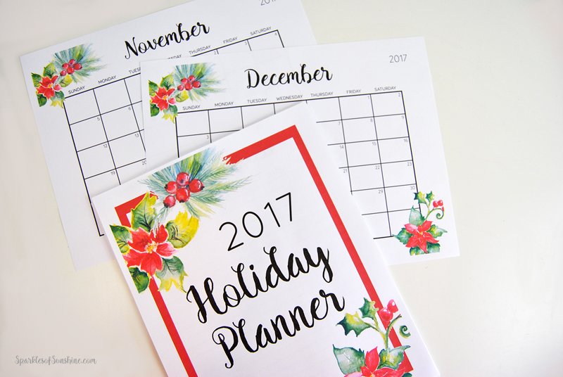 Make the holidays easier this year with a 2017 Holiday Planner, complete with Advent scriptures and daily devotional page. Get your copy at Sparkles of Sunshine today!