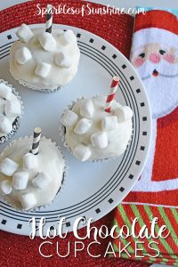 Make the holidays cozy with these super cute hot chocolate cupcakes. Get the recipe at Sparkles of Sunshine today.