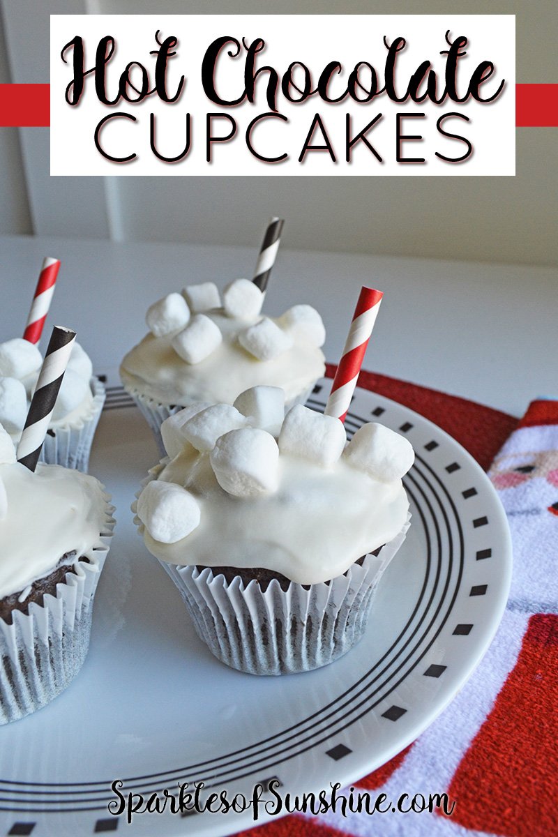 Make the holidays cozy with these super cute hot chocolate cupcakes. Get the recipe at Sparkles of Sunshine today.