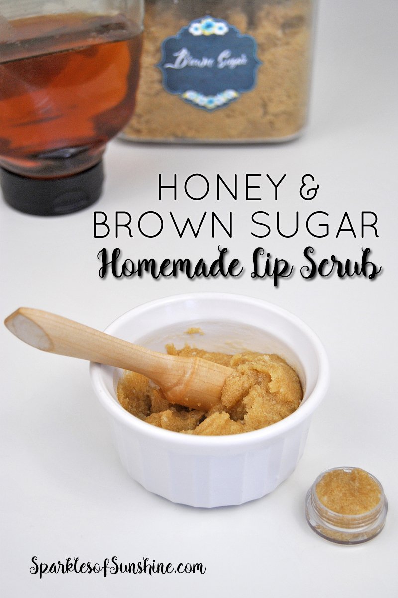 Keep your lips super kissable soft with this easy recipe for a sweet honey & brown sugar homemade lip scrub you can make yourself. Save money & pamper yourself at the same time!