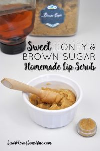 Keep your lips super kissable soft with this easy recipe for a sweet honey & brown sugar homemade lip scrub you can make yourself. Save money & pamper yourself at the same time!
